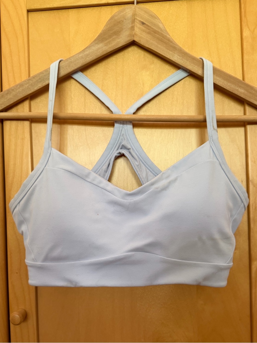 Athleta Vital Pale Blue Strappy Sports Bra